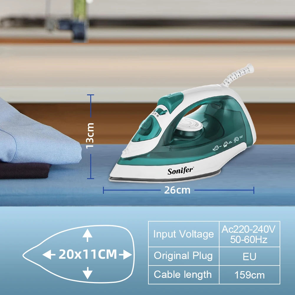 Electric Iron Portable Mini Garment Steamer Steam Iron for Clothing Iron Adjustable Ceramic Soleplate Iron for Ironing
